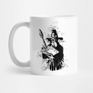 Wizard Black & White Mug